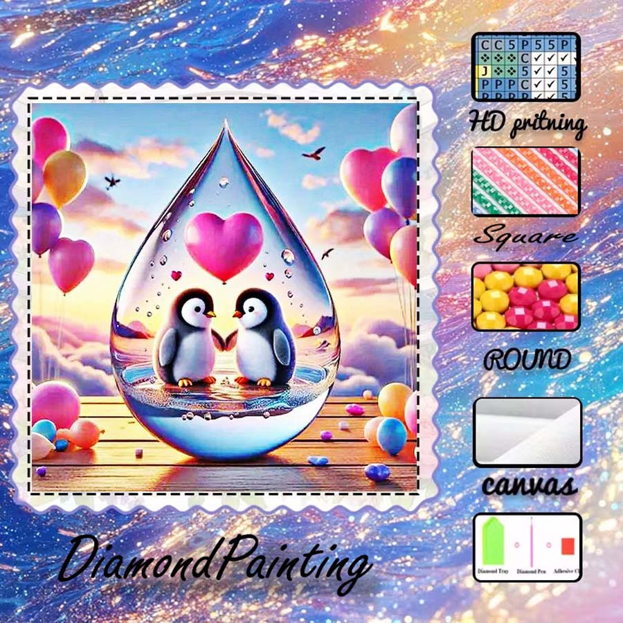 5D Diamond Painting Kit Full Drill - قطعة واحدة من قماش الفلوكنج ثلاثي