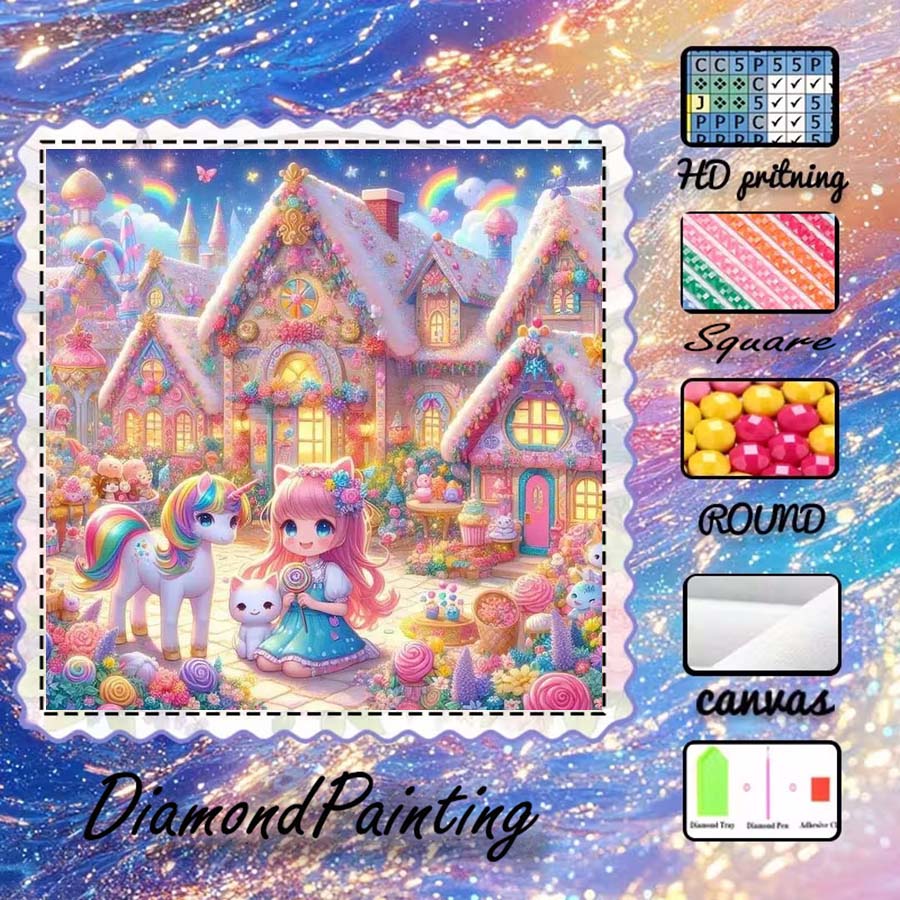 5D Diamond Painting Kit Full Drill - قطعة واحدة من قماش الفلوكنج 5D
