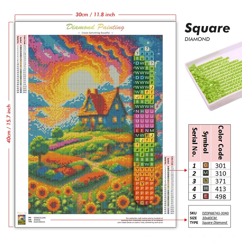 طقم رسم الماس 5D DIY بتصميم سي - مراجعة 5D Diamond Painting Kit Full Drill وسعره