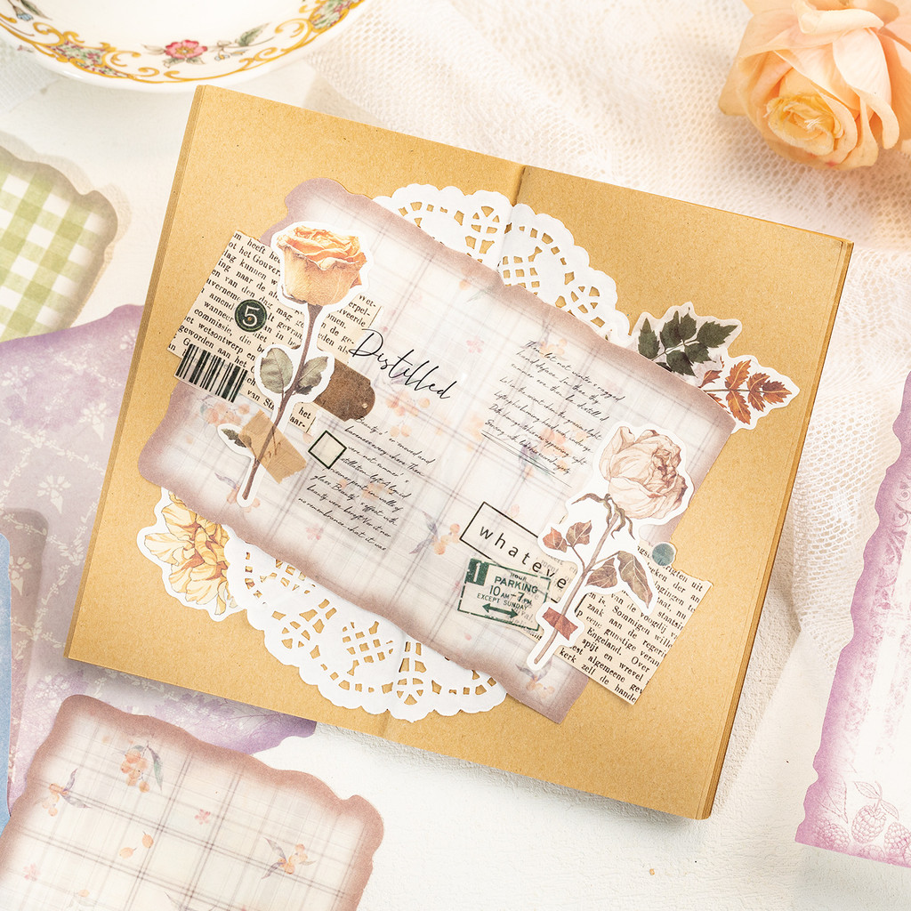 30 ورقة من ورق سكرابوكينغ بتصم - مراجعة Vintage Junk Journal Scrapbooking Paper وسعره