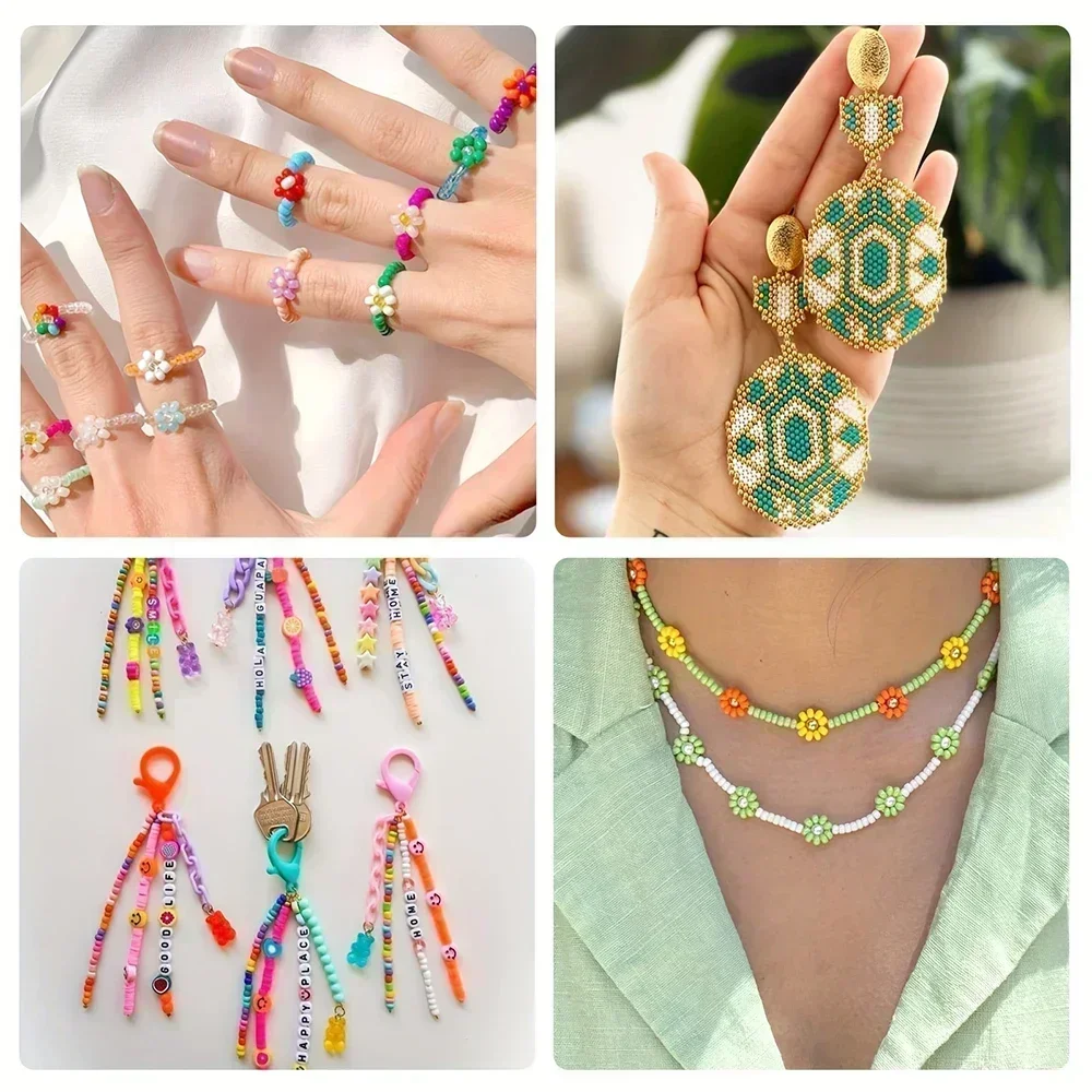 خرز زجاجي ملون 10 جرام بتأثير  - مراجعة Glass Seed Beads 2Mm Jewelry Making وسعره