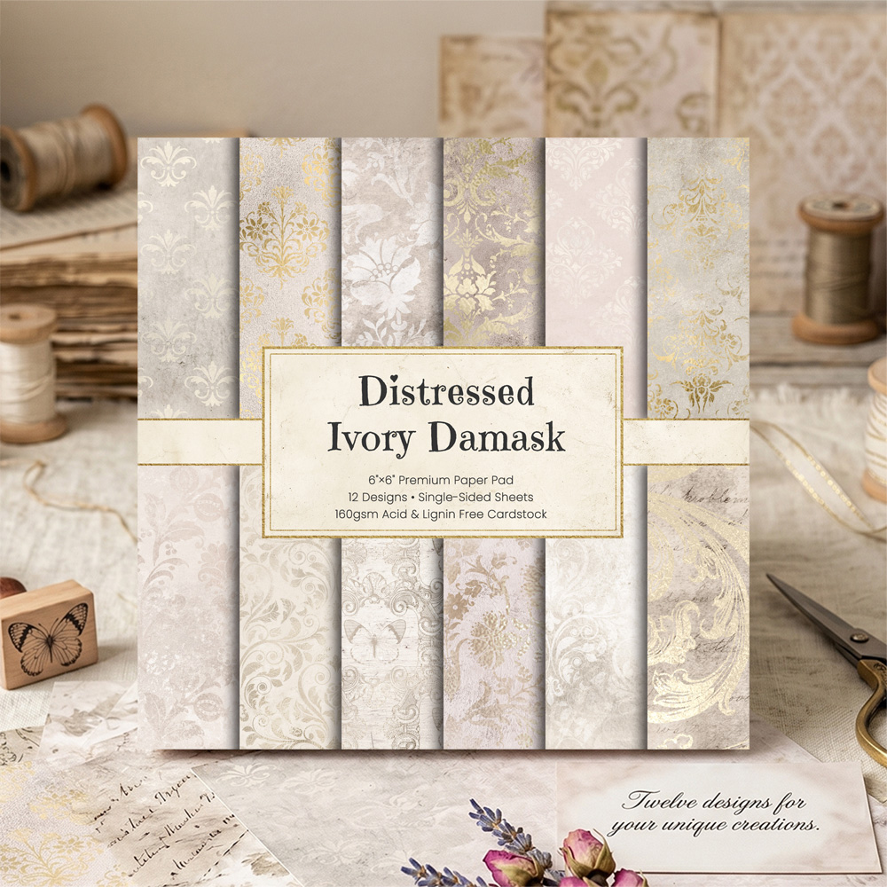 12/24/36 ورقة، ورق سكراب بوك د - مراجعة Vintage Junk Journal Scrapbooking Paper وسعره