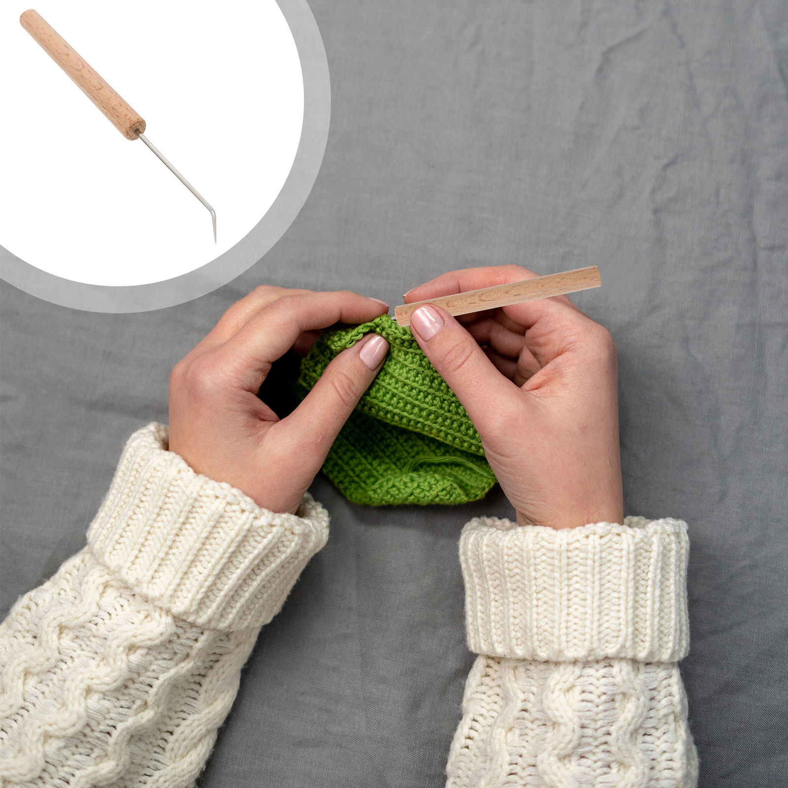 مجموعة واحدة من خطافات الكروشي - مراجعة Wooden Crochet Hooks Ergonomic Handle وسعره